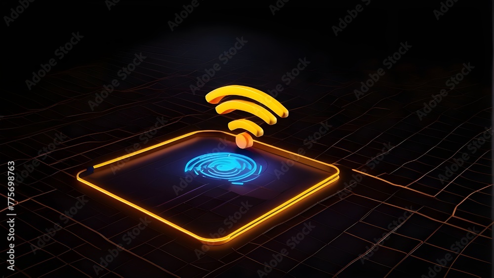 Wireless Network Symbols for Technology, Illustrations of