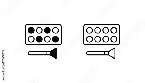 Powder icon design with white background stock illustration
