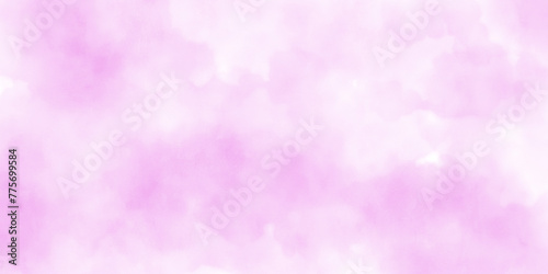 春のイメージのピンクのにじみのある水彩風背景　バナー