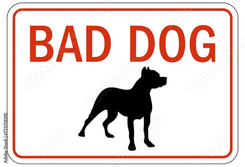 Beware of dog warning sign