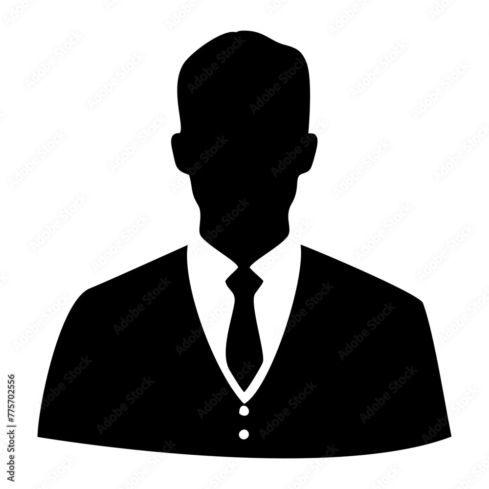 icon illustration of a person wearing a tie