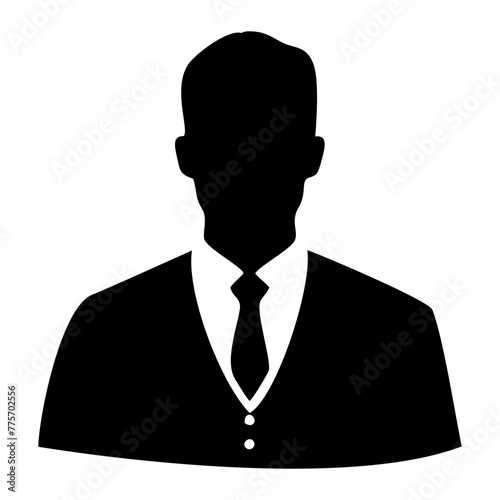 icon illustration of a person wearing a tie