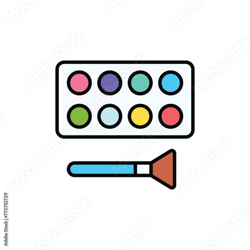 Powder icon design with white background stock illustration