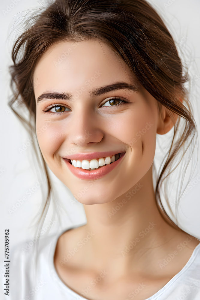 Young woman close up portrait. Model woman laughing and smiling. Healthy face skin care beauty, skincare cosmetics, dental Young woman close up portrait. Model woman laughing and smiling. Healthy face skin care beauty, skincare cosmetics, dental