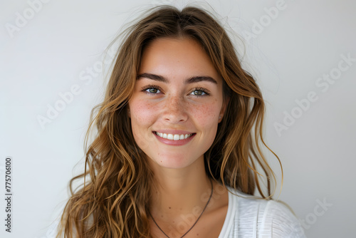 Young  woman close up portrait. Model woman laughing and smiling. Healthy face skin care beauty, skincare cosmetics, dental © Oksana