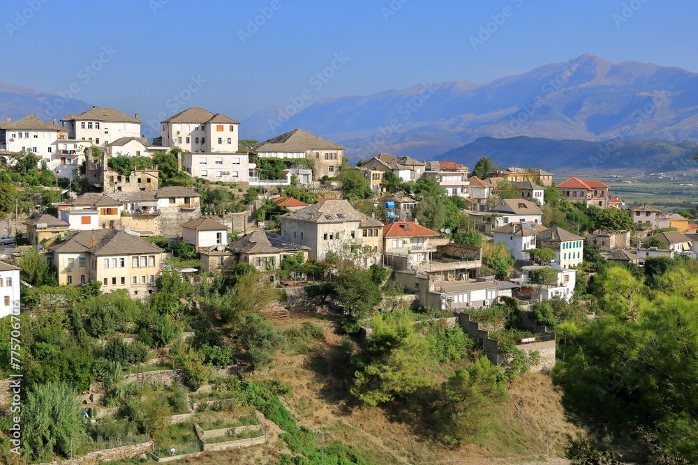 View of Old Town Gjirokastra, Albania