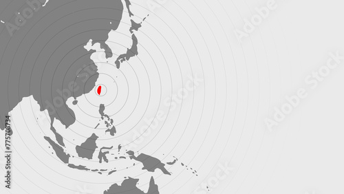 World Map earthquake in taiwan with Earthquake Signal Waves photo