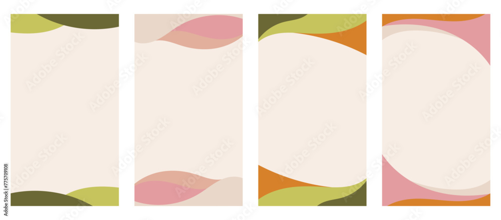Collection of diverse shapes designed for vertical stories, promo site ...