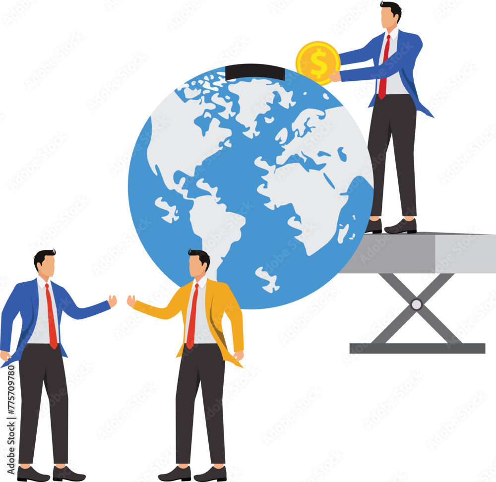 Global investment opportunities and plans, international finance or banking, global business strategy plans, global economic exchanges, discussions of investors and gold coins falling to earth Global investment opportunities and plans, international finance or banking, global business strategy plans, global economic exchanges, discussions of investors and gold coins falling to earth