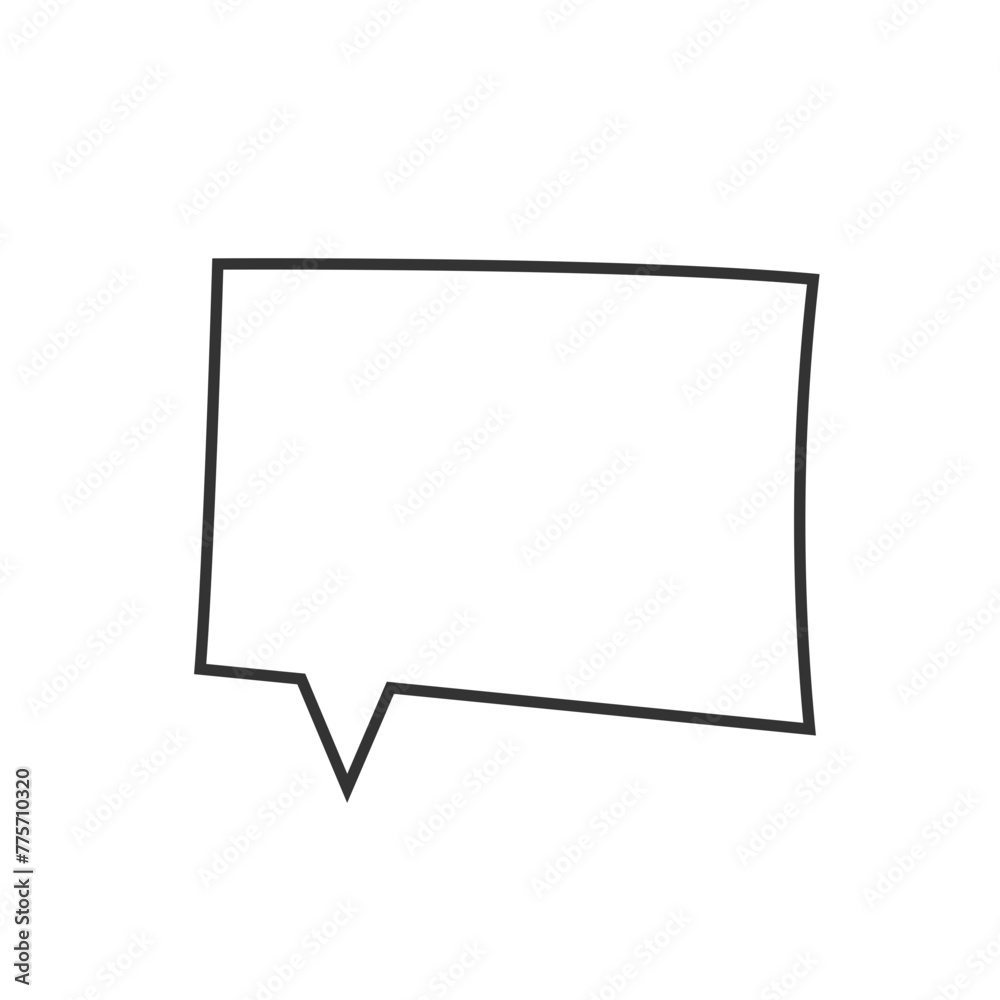 Speech bubble, speech balloon or chat bubble line art icon Speech bubble, speech balloon or chat bubble line art icon