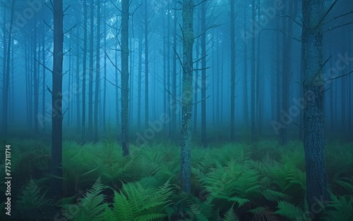 Mystical Blue Forest
