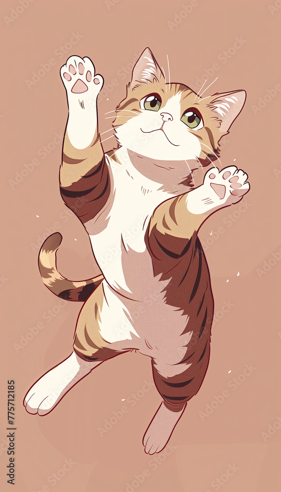 Naklejka premium jump cat