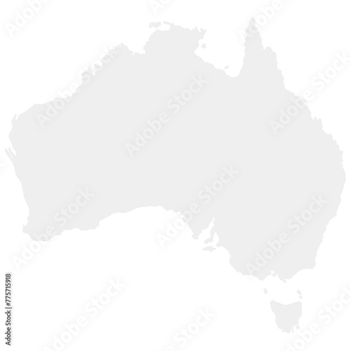 Outline map of Australia photo