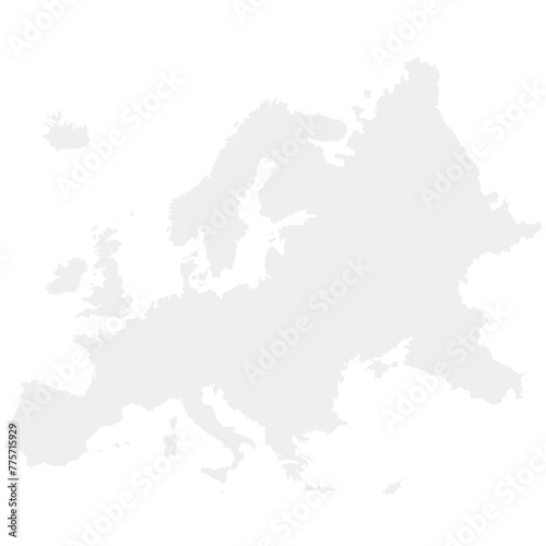 Detailed outline map of Europe