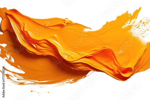 Ethereal Orange Elixir Dancing in Mid-Air. White or PNG Transparent Background. photo