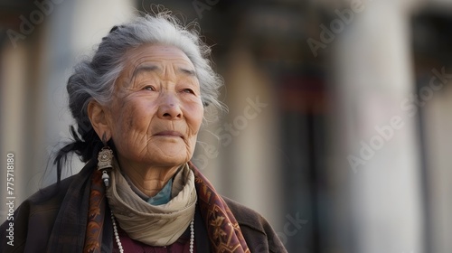 Resolute Tibetan Elder Leading Peaceful Protest for Democratic Change photo