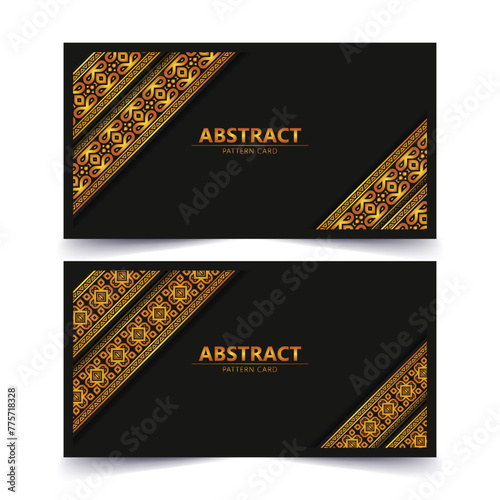 elegant gold pattern card design