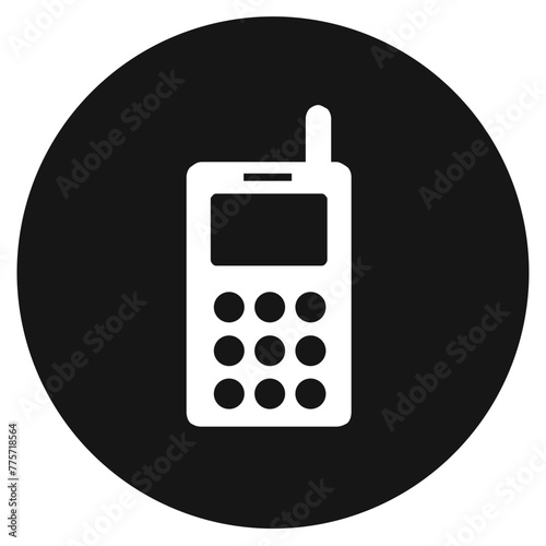 cell phone with buttons and antena icon