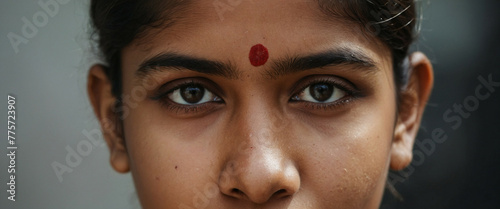 Indian teenager with traditional Bindi