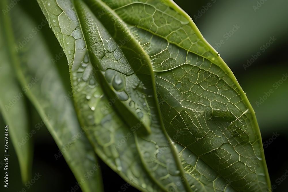 Macro of light green leaf nature background, copy space, pattern, wallpaper Generative AI Macro of light green leaf nature background, copy space, pattern, wallpaper Generative AI