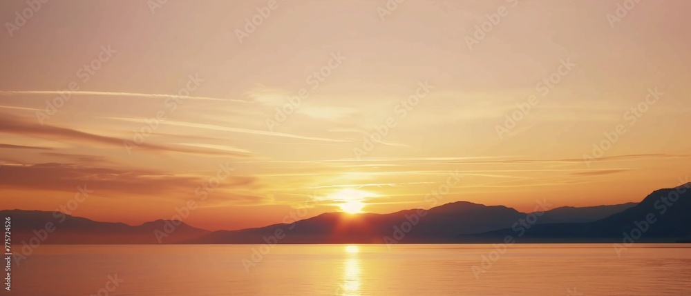 Sunset Silhouette: Minimalist backdrop silhouetted against the warm hues of a breathtaking sunset.