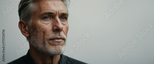 A man with graying hair