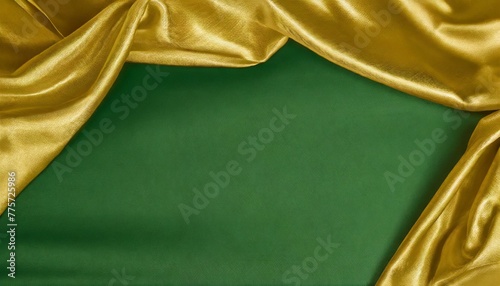 Beautiful elegant green shiny cloth background. photo