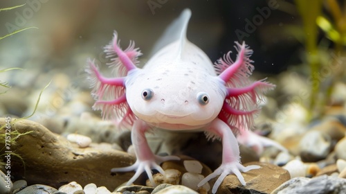 Close-Up of a Small White and Pink Animal