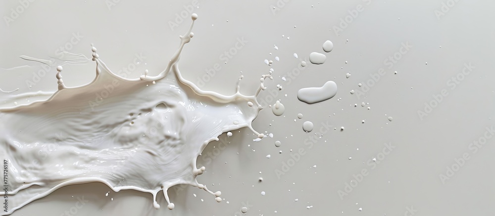 A liquid splash on a white surface A liquid splash on a white surface