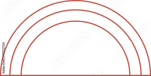 arch semi circle shape frame line minimal vector