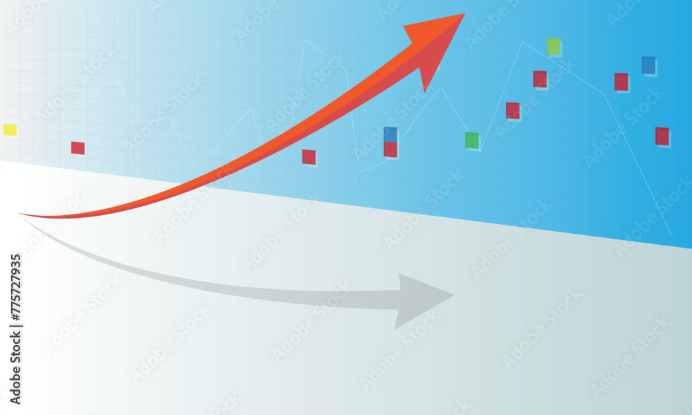 Fototapeta premium Concept of financial growth. Dashboard with the analysis of finance