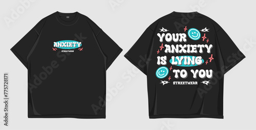 design t shirt oversize anxie...