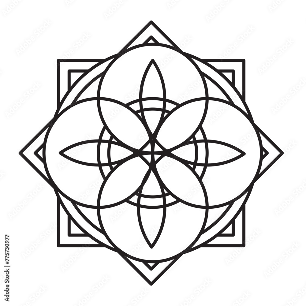 Islamic Geometric Outline Pattern Islamic Geometric Outline Pattern