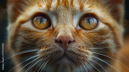 Explore the depths of emotion captured in the close-up portrait of a feline companion, each whisker a 