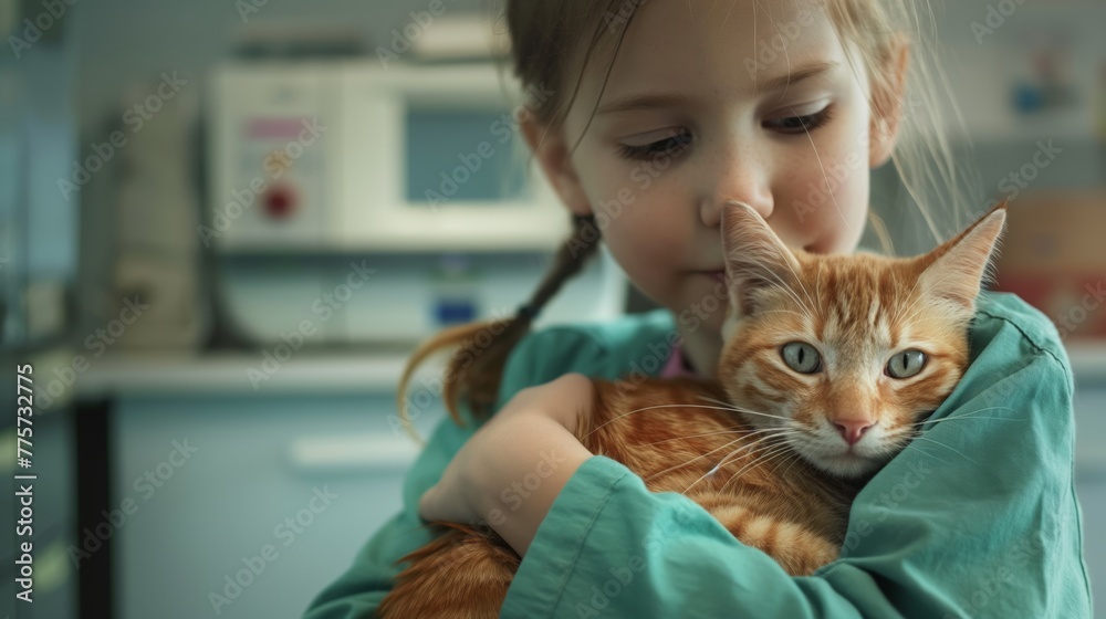 girl with cat girl with cat