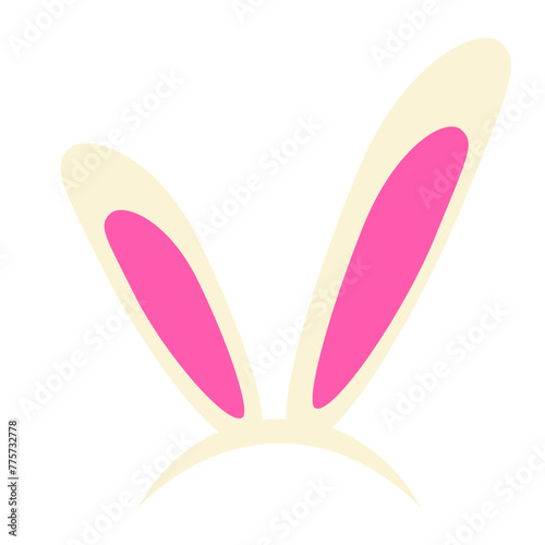 Happy Easter Egg Rabbit and Cute Bunny Ear