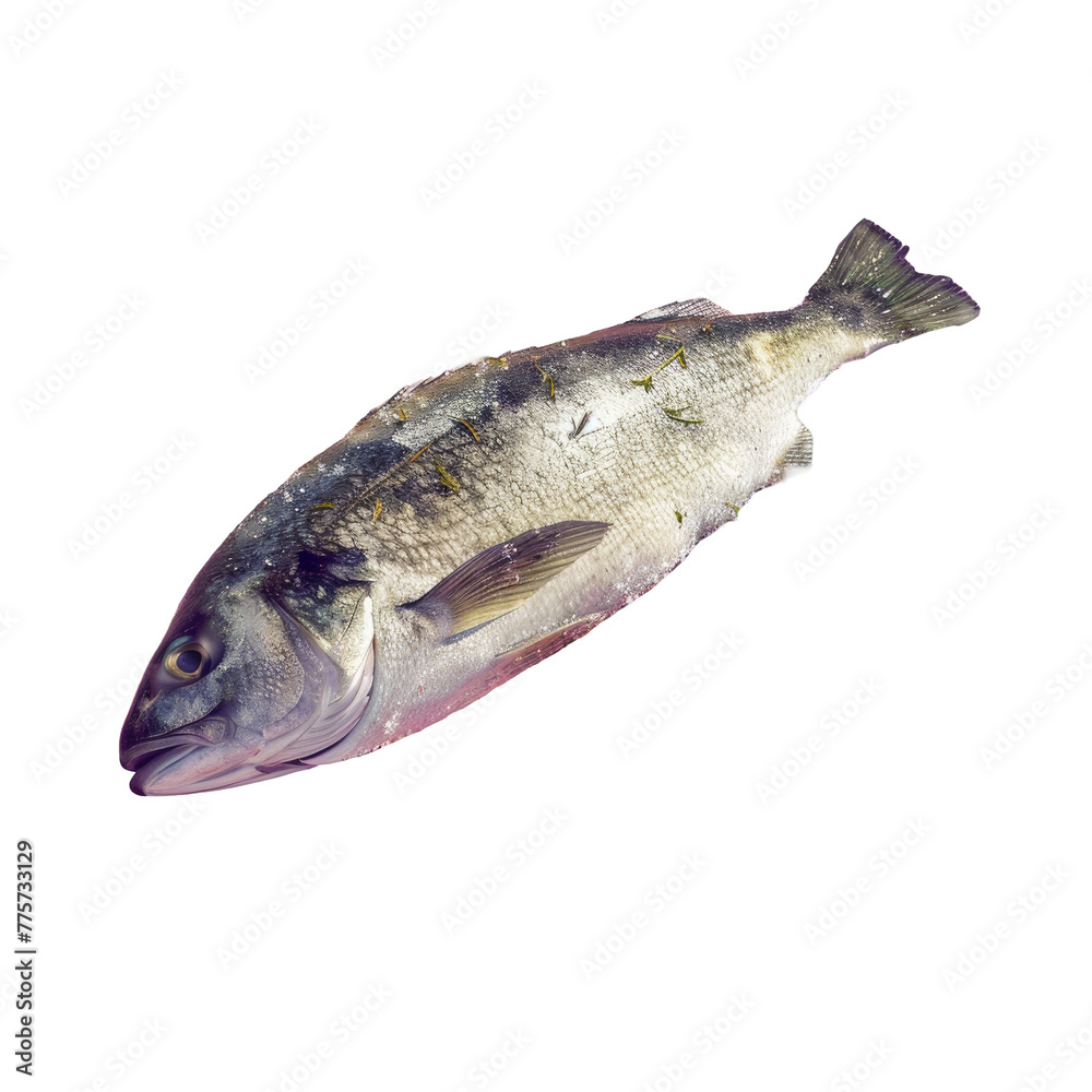 Fish on ground against Transparent Background Fish on ground against Transparent Background