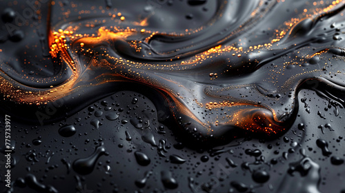 Black and gold oil background