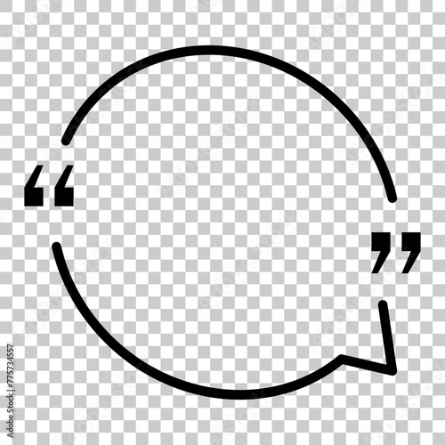 Speech quotation mark. Quote frames for definition, remark, and citation design