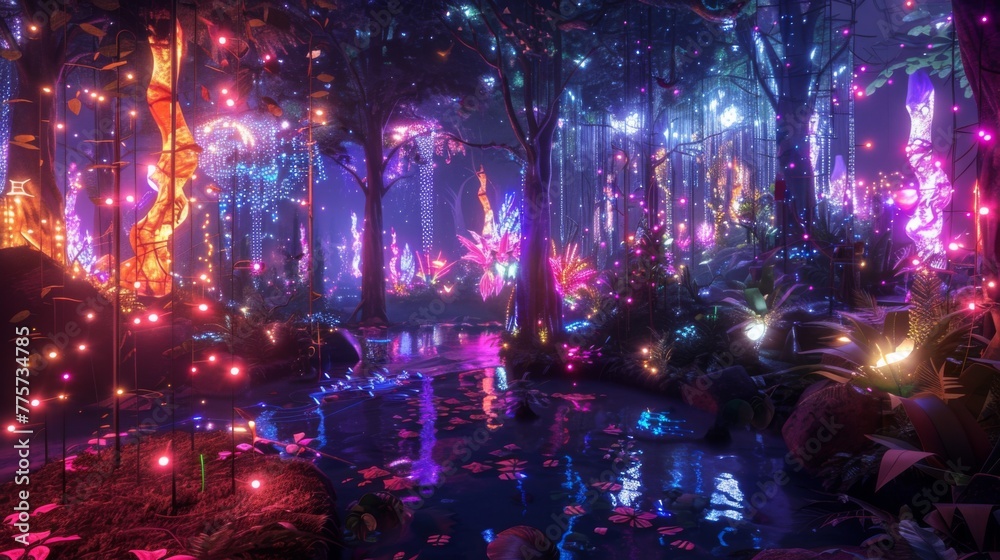 a Enchanted Forest the Aglow