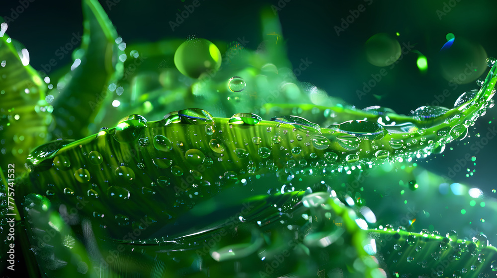 Naklejka premium Aloe vera gel has been researched and tested in labs to be included in skin care products on the market.