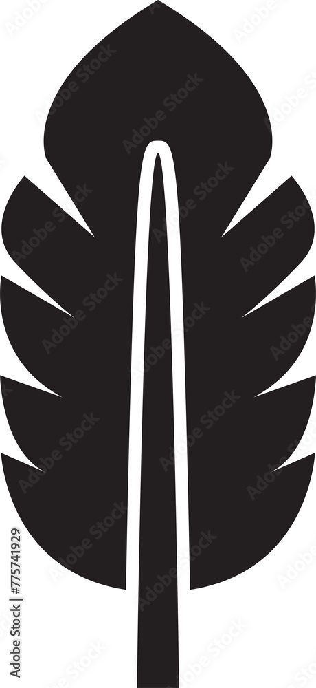 Fototapeta premium Feather Glyph Icon 