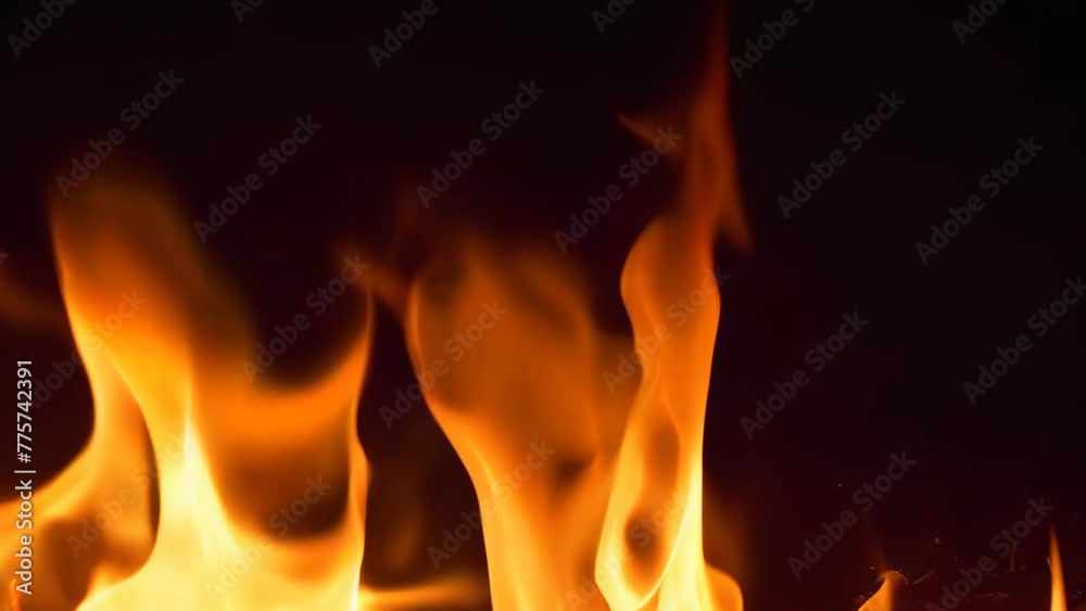 Fire Flames Igniting And Burning Slow Motion on black background. A line of flames ignite on a black background Fire Flames Igniting And Burning Slow Motion on black background. A line of flames ignite on a black background