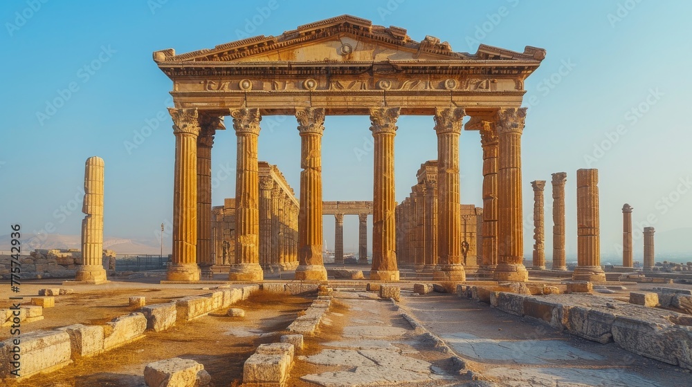 Historical Sites: Photograph ancient ruins, temples, and archaeological sites - obrazy, fototapety, plakaty 