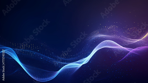 Abstract wavy particles background