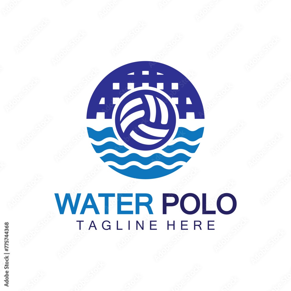 Water polo logo vector icon design. logo sport water polo Water polo logo vector icon design. logo sport water polo