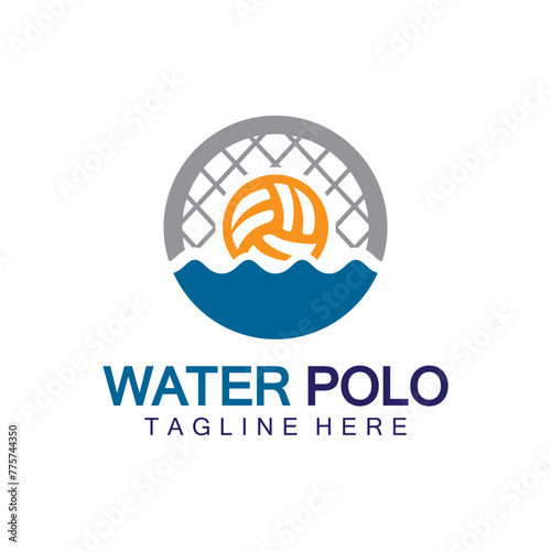 Water polo logo vector icon design. logo sport water polo