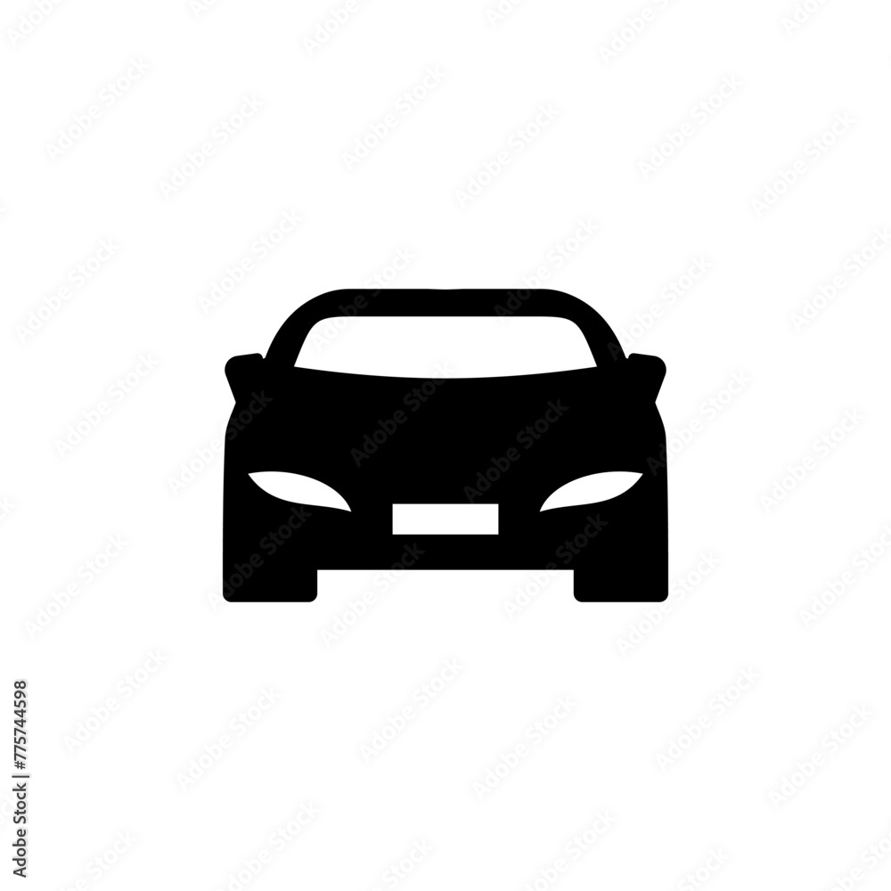 Car flat vector icon. Simple solid symbol isolated on white background Car flat vector icon. Simple solid symbol isolated on white background