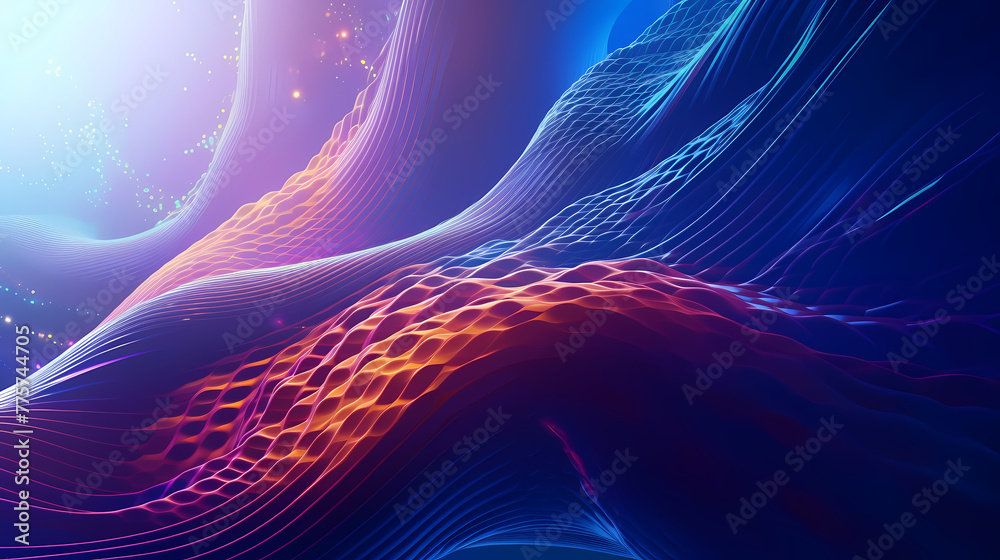 Abstract wavy particles background Abstract wavy particles background
