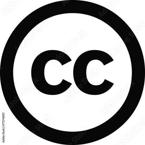 Creative Commons symbol icon isolated